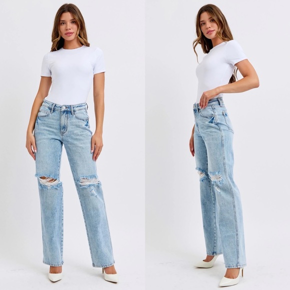 NWT Judy Blue High Waist 90’s Straight Jeans 88884 - Picture 1 of 6